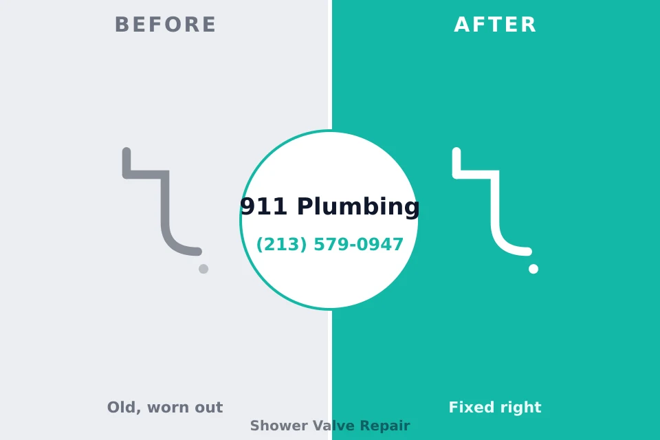 Before and after: plumbing repair Westbrook Center, CT